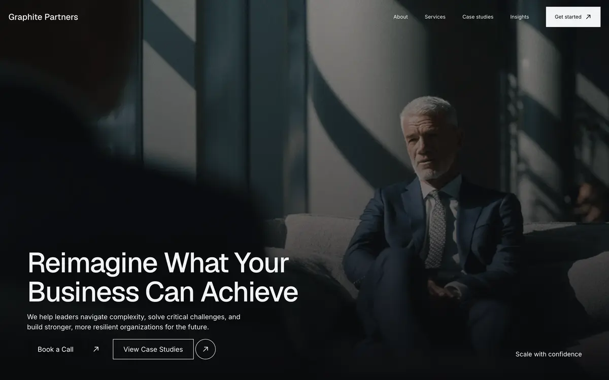 Graphite Partners, the first screen of the website