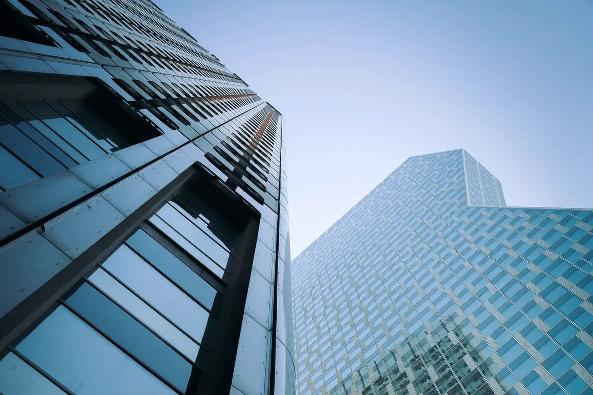 Towers seen from below.