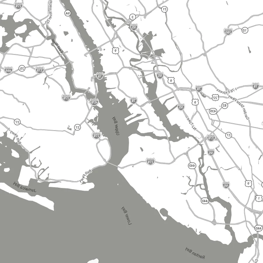 A road map in grey.