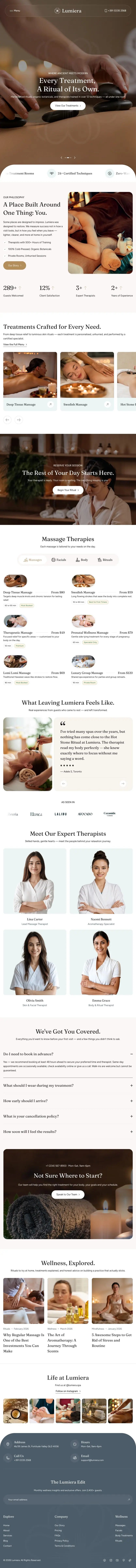 Lumiera, the same page at 834px wide