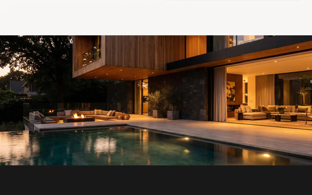Section 04 of the Maison Estate site, the house at night